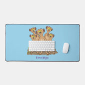 Funny meerkat cartoon illustratie bureaumat (Keyboard & Muis)