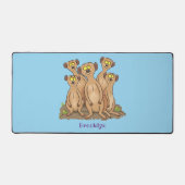 Funny meerkat cartoon illustratie bureaumat (Voorkant)