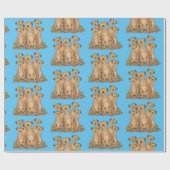 Funny meerkat cartoon illustratie cadeaupapier (Vlak)