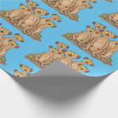 Funny meerkat cartoon illustratie cadeaupapier (Hoek)