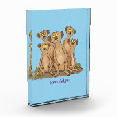 Funny meerkat cartoon illustratie fotoblokken (Links)