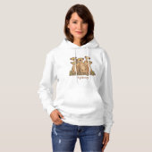 Funny meerkat cartoon illustratie hoodie (Voorkant volledig)