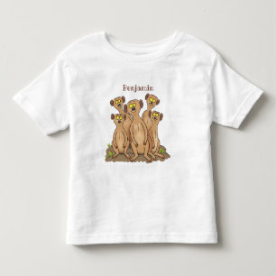Funny meerkat cartoon illustratie kinder shirts