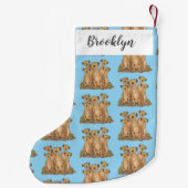 Funny meerkat cartoon illustratie kleine kerstsok (Achterkant)