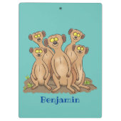 Funny meerkat cartoon illustratie klembord (Achterkant)