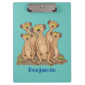 Funny meerkat cartoon illustratie klembord (Voorkant)