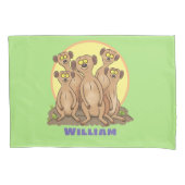 Funny meerkat cartoon illustratie kussensloop (Voorkant)
