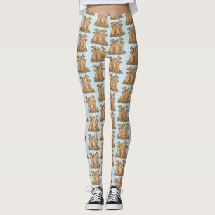 Funny meerkat cartoon illustratie leggings