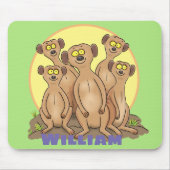 Funny meerkat cartoon illustratie muismat (Voorkant)