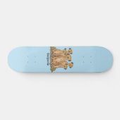 Funny meerkat cartoon illustratie persoonlijk skateboard (Horizontaal)
