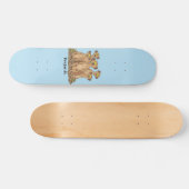 Funny meerkat cartoon illustratie persoonlijk skateboard (Horizontaal)