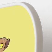 Funny meerkat cartoon illustratie pickleball paddle (Links Detail)