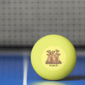 Funny meerkat cartoon illustratie pingpongbal (Net)