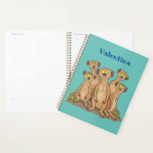 Funny meerkat cartoon illustratie planner (Display)