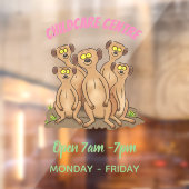 Funny meerkat cartoon illustratie raamsticker (Vel 2)