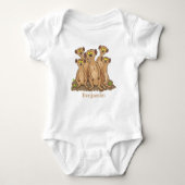 Funny meerkat cartoon illustratie romper (Voorkant)