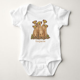 Funny meerkat cartoon illustratie romper