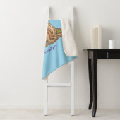 Funny meerkat cartoon illustratie sherpa deken (In situ)