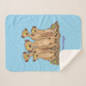 Funny meerkat cartoon illustratie sherpa deken (Voorkant (horizontaal))