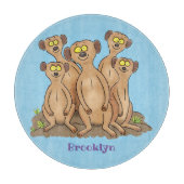 Funny meerkat cartoon illustratie snijplank (Voorkant)