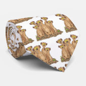 Funny meerkat cartoon illustratie stropdas (Opgerold)