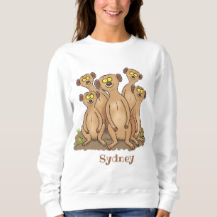 Funny meerkat cartoon illustratie trui
