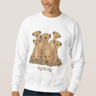Funny meerkat cartoon illustratie trui