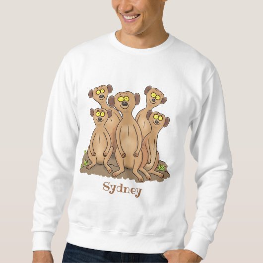 Funny meerkat cartoon illustratie trui (Voorkant)
