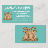 Funny meerkat cartoon illustratie visitekaartje (Voorkant / Achterkant)