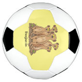 Funny meerkat cartoon illustratie voetbal (Gedraaid)