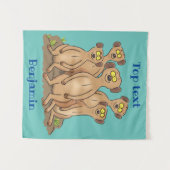 Funny meerkat cartoon illustratie wandkleed (Voorkant (horizontaal))