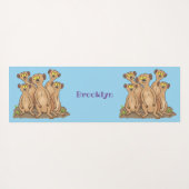 Funny meerkat cartoon illustratie yogamat (Achterkant (horizontaal))