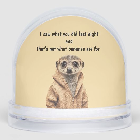 Funny Meerkat Sneeuwbol (Voorkant)