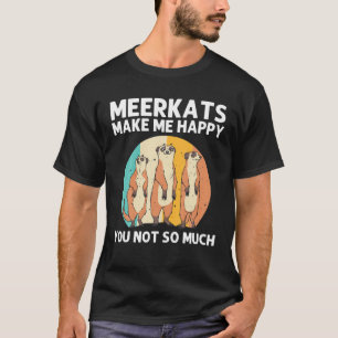Funny Meerkat voor mannen Retro Wildlife Zoo Ani T-shirt