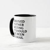 Funny Meeting Mug | Sarcastic Coworker Gift Mok (Voorkant links)