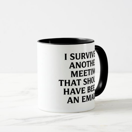 Funny Meeting Mug | Sarcastic Coworker Gift Mok (Voorkant rechts)