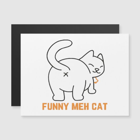Funny Meh Cat (Voorkant / Achterkant)