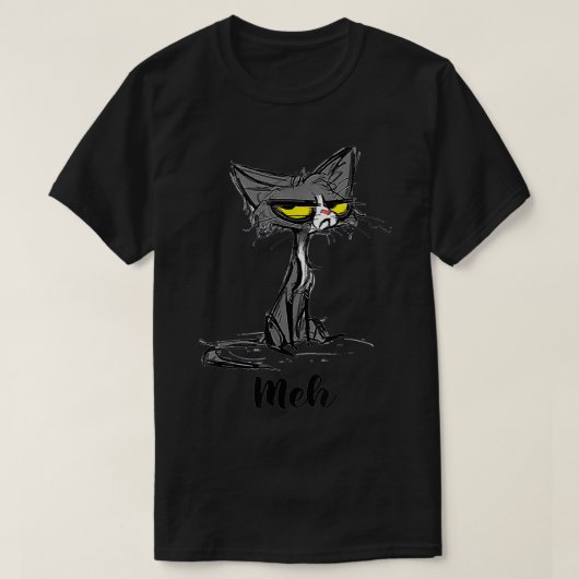 Funny Meh Cat for Cat Lovers T-shirt (Design voorkant)