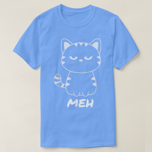 Funny Meh Cat for Cat Lovers T-shirt (Design voorkant)