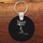 Funny Meh Cat Gift For Cat Lovers Sleutelhanger (Voorkant)