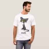 Funny Meh Cat Gift for Cat Lovers T-shirt (Voorkant volledig)
