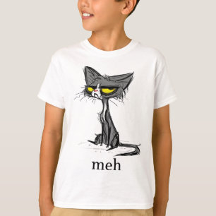 Funny Meh Cat Gift for Cat Lovers T-shirt