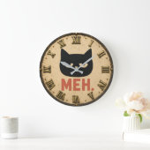 Funny Meh Cat Grote Klok (Huis)