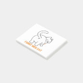 Funny Meh Cat Post-it® Notes (Schuin)