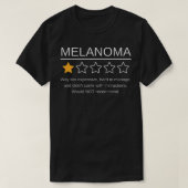 Funny Melanoma Awareness One Star Rating Cancer Su T-shirt (Design voorkant)