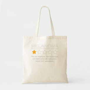 Funny Melanoma Awareness One Star Rating Cancer Su Tote Bag