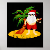 Funny Mele Kalikimaka Aloha Christmas Hawaiian San Poster (Voorkant)