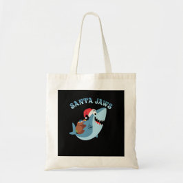 Funny Mele Kalikimaka Santa Jaws kersttas Tote Bag