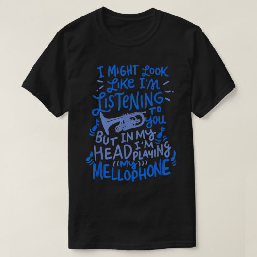 Funny Mellophone Player Marching Band Shirt Music (Design voorkant)