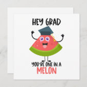 Funny Melon Pun Afstuderen Notitiekaartje (Voorkant / Achterkant)